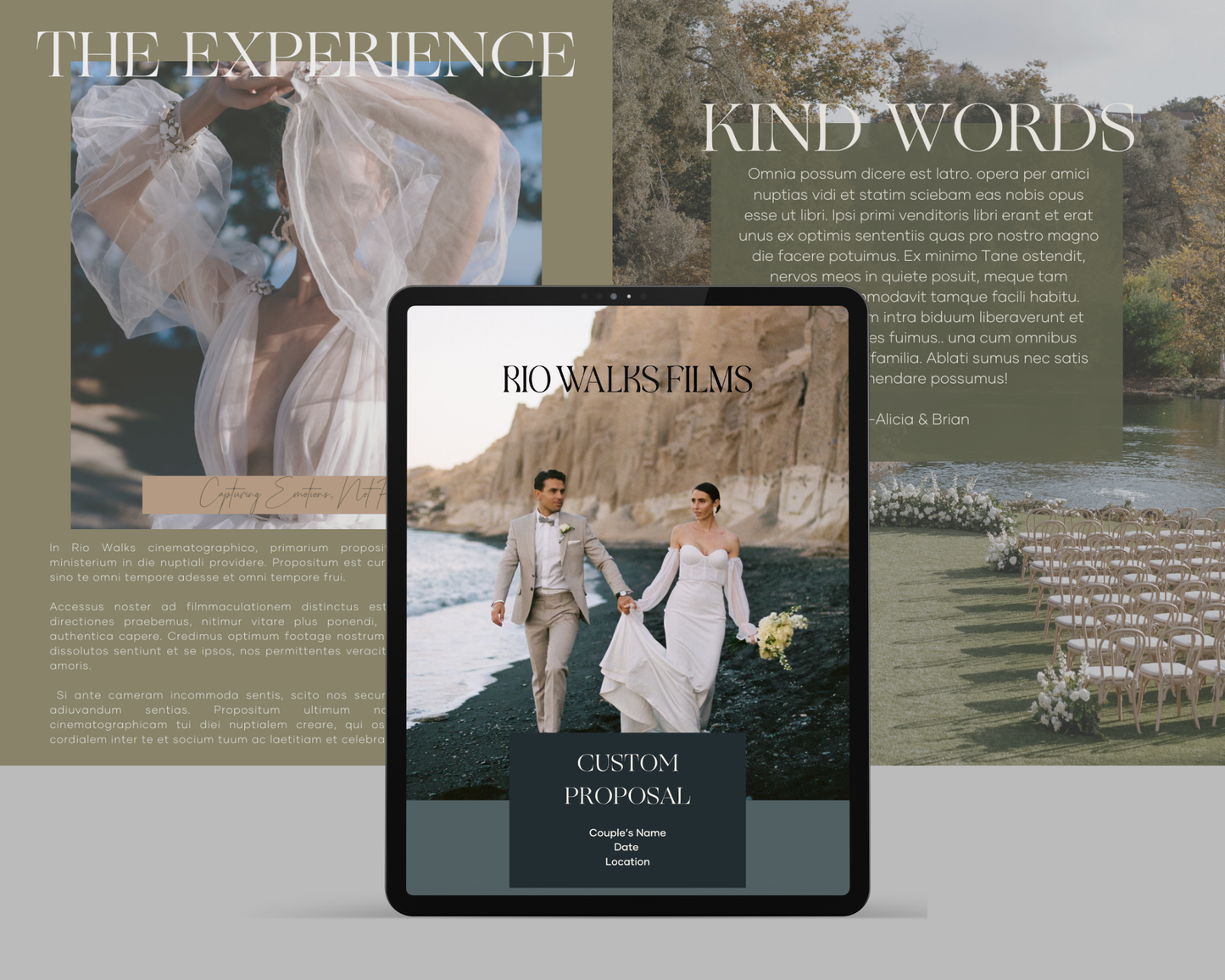 Customizable Pricing Template for Wedding Photographers and Videographers (Canva)