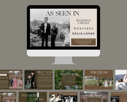 Customizable Pricing Template for Wedding Photographers and Videographers (Canva)