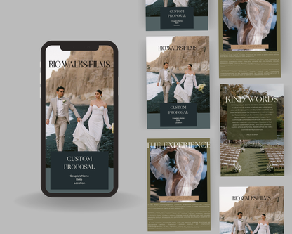 Customizable Pricing Template for Wedding Photographers and Videographers (Canva)
