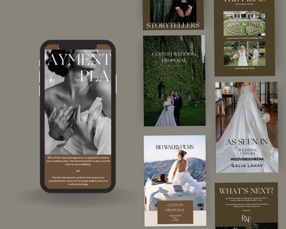 Customizable Pricing Template for Wedding Photographers and Videographers (Canva)