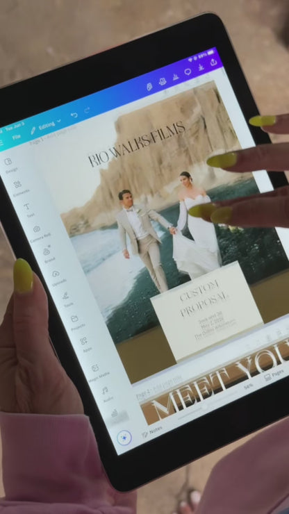 Customizable Pricing Template for Wedding Photographers and Videographers (Canva)